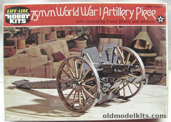 Life-Like 1/24 75mm World War I Artillery Piece, 09692 plastic model kit